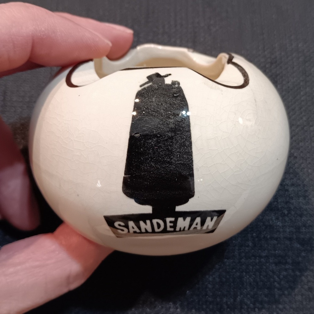 Vintage Sandeman Port Sherry Ceramic Ashtray Sarreguemines France The Don Cream